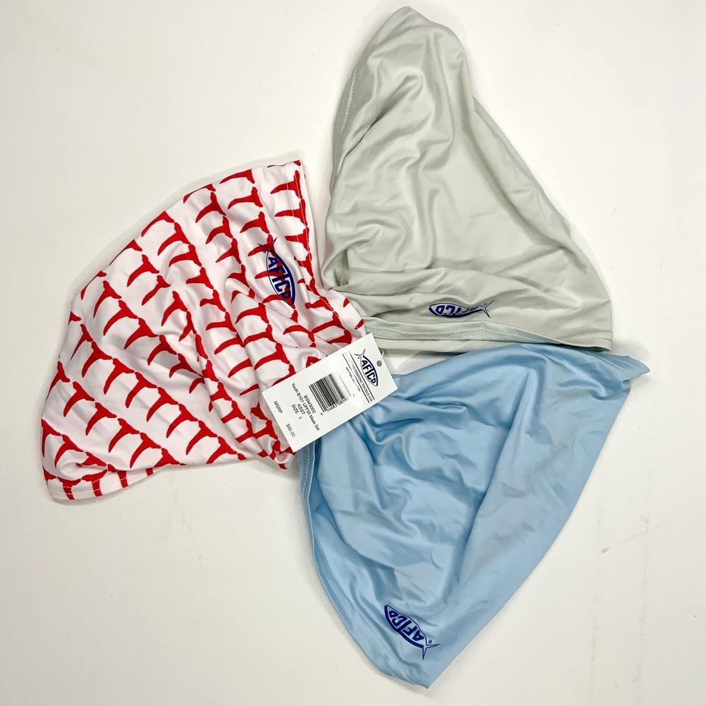 New AFTCO Sun Mask Youth‎ 1 Neck Gator Fishing Hiking UPF40 Bundle Of 3